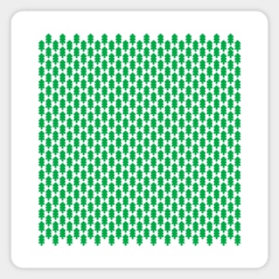 Green fir trees pattern, version three Sticker